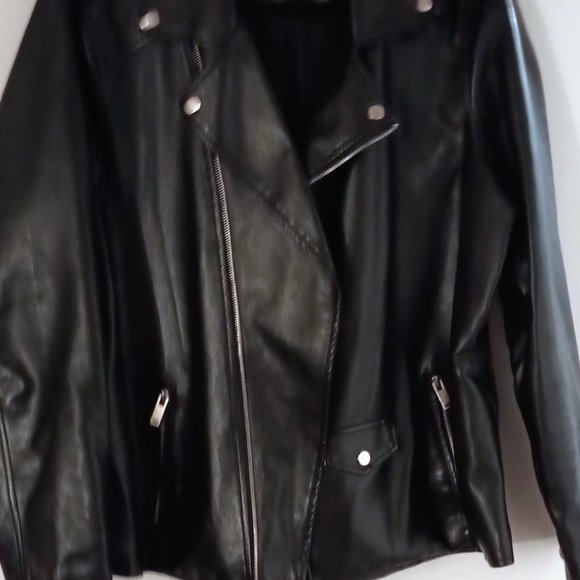 New Look Jackets & Coats Faux Leather Biker Jacket Poshmark